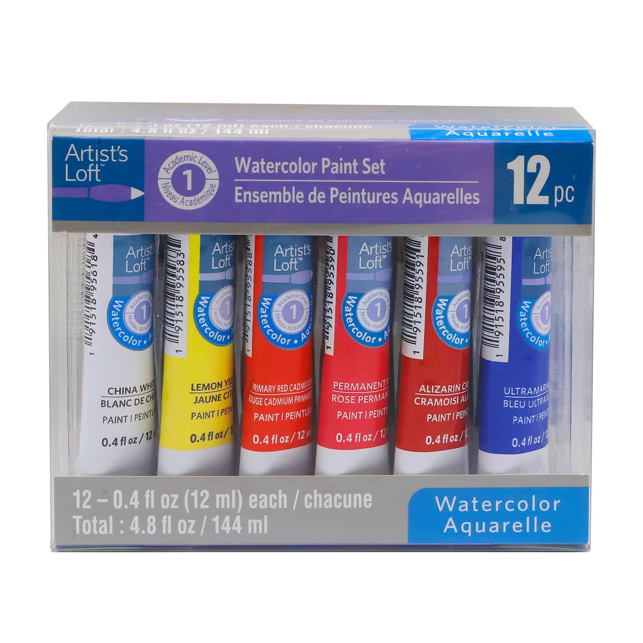 12 Packs: 12 ct. (144 total) Academic Basic Watercolor Set by Artist's Loft™